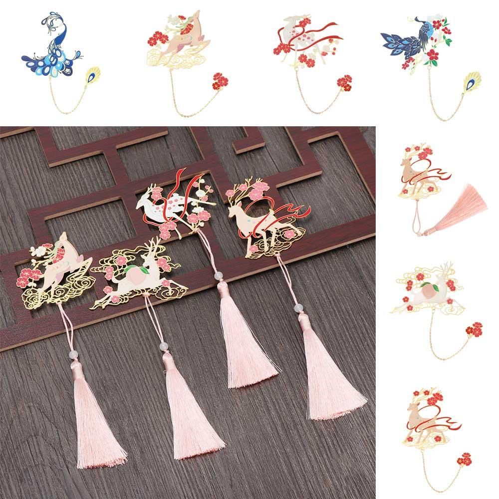 Thẻ Đánh Dấu Trang Sách Bằng Đồng Thau Phong Cách Trung Hoa