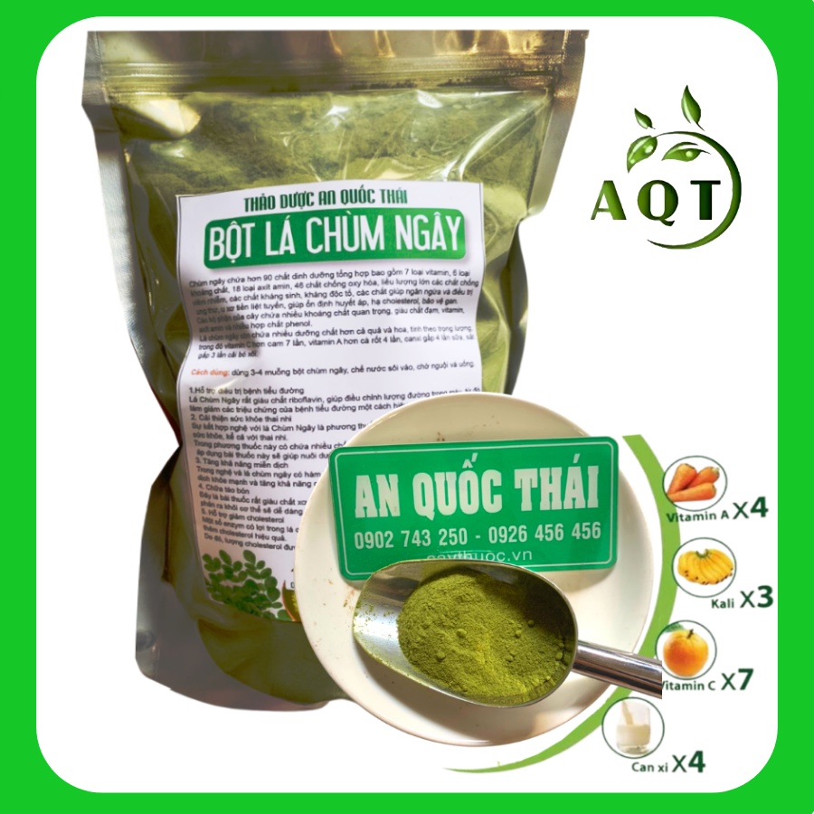 500g Bột Chùm Ngây Nguyên Chất (Sạch, Mịn), Bột Lá Chùm Ngây Bồi Bổ, Dưỡng Trắng Da