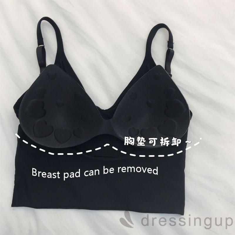 Áo Lót Không Gọng Màu Trơn Có Đệm Mút Thoải Mái Cho Nữ