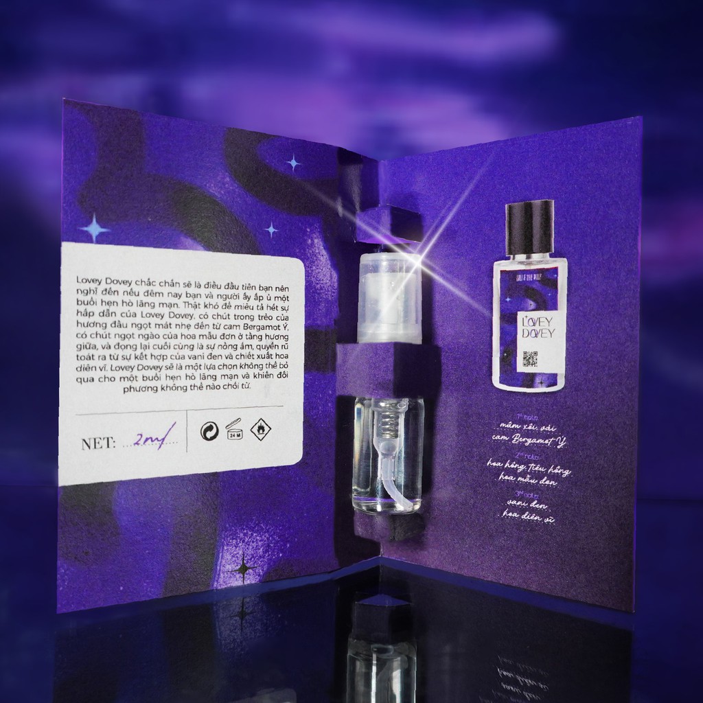 Nước hoa nữ thơm lâu chính hãng Lovey Dovey Eau De Parfum chai 2ml nhỏ gọn - LOLI & THE WOLF | Thế Giới Skin Care