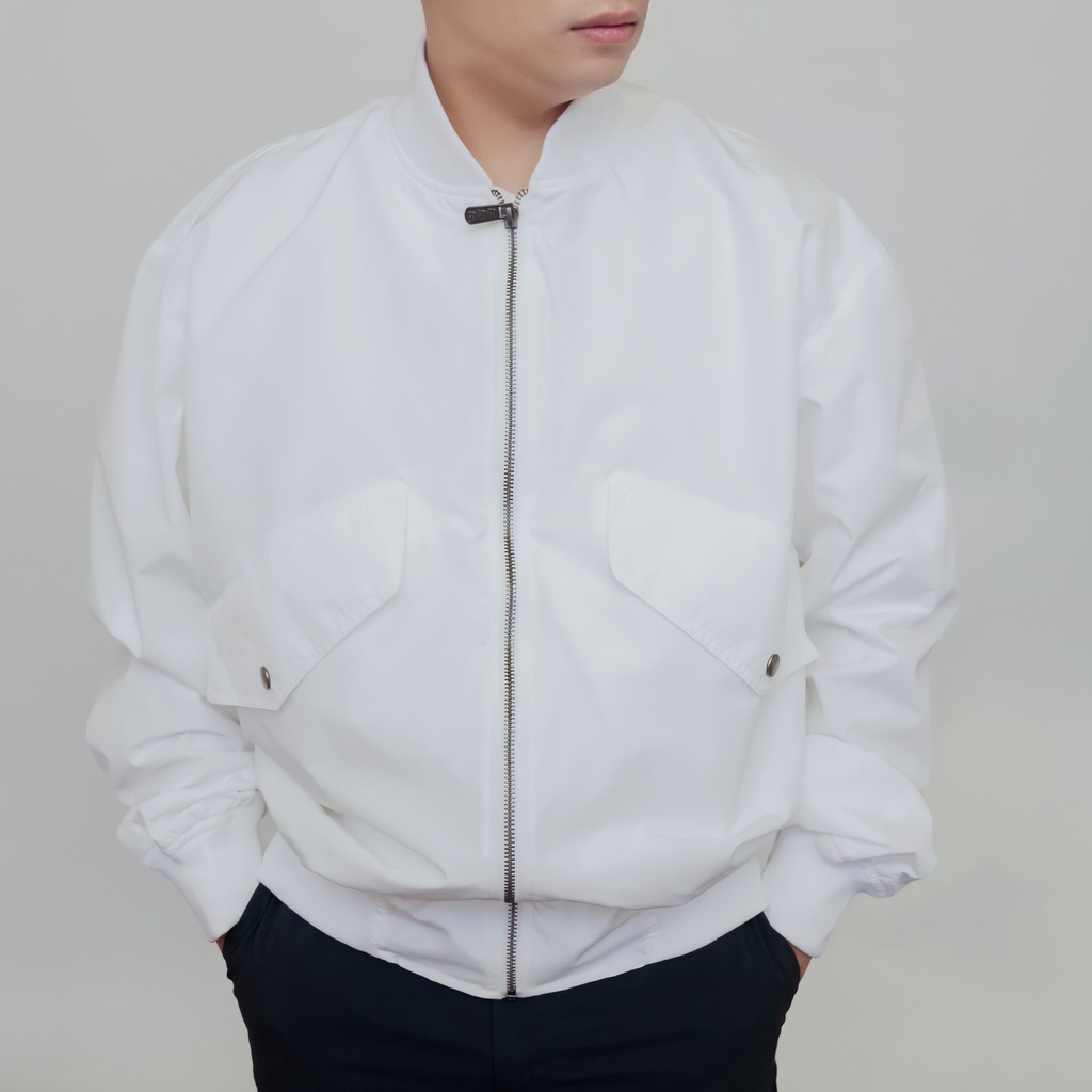 Áo khoác bomber Nam form âu, đứng dáng, 2 lớp cao cấp