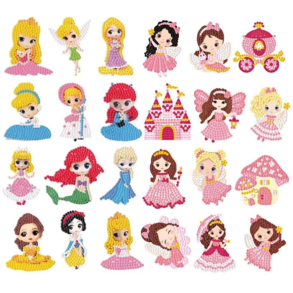 BỘ STICKER ĐÍNH ĐÁ TRANG TRÍ/Bộ Hạt Kim Cương / Miếng Dán Thủ Công DIY Đa Ứng Dụng Cho Trẻ Em