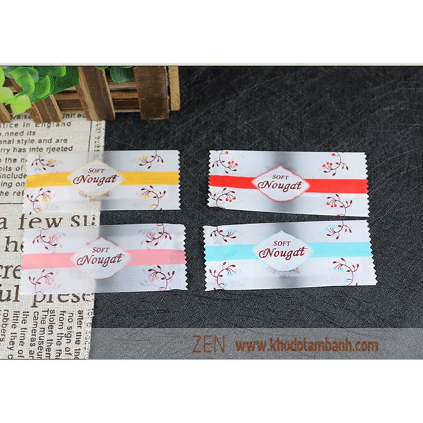 200 chiếc vỏ túi làm kẹo hạt nougat (4 màu)