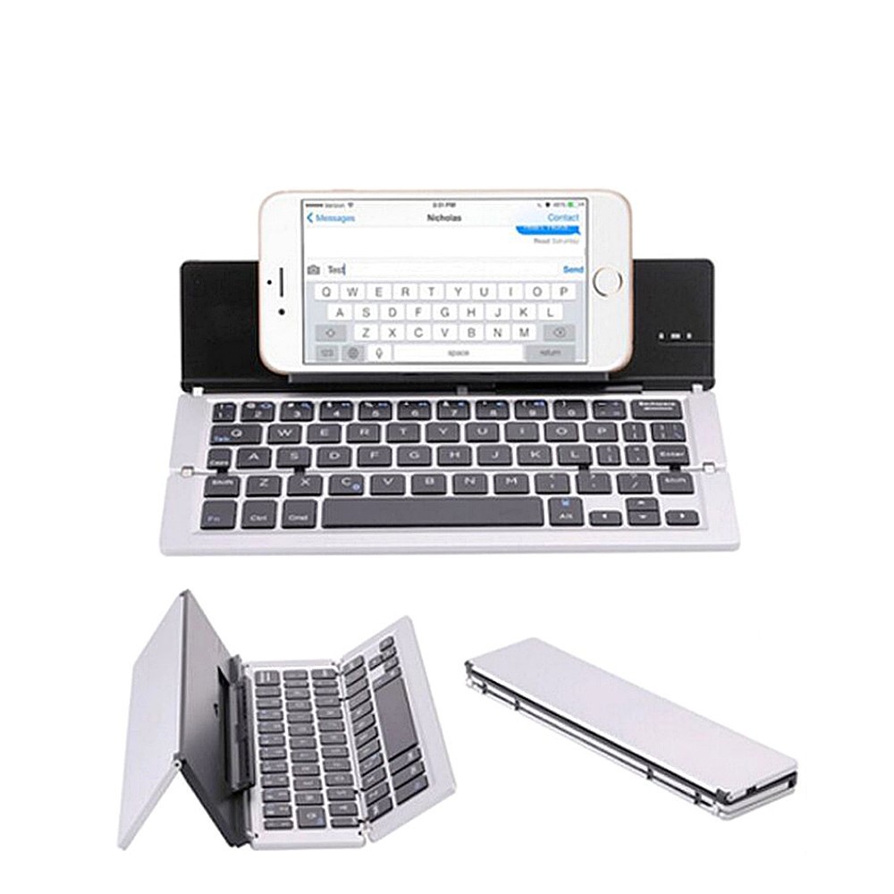 primitive Mini Foldable Wireless Bluetooth Keyboard 58 Keys Ultra-thin Phones Tablet Keyboards For IOS Android Windows