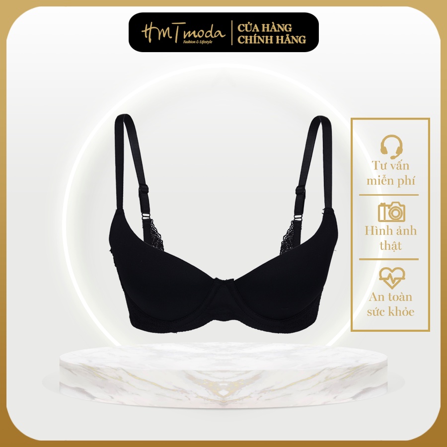 Áo lót nữ HMTmoda cup xéo có gọng,bản lưng phối ren, mút mỏng G09-69004B