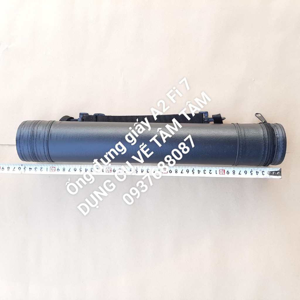 -Ống đựng giấy vẽ da, Ống da đựng giấy A2 Fi 7 đường kính 73cm dài 45cm-