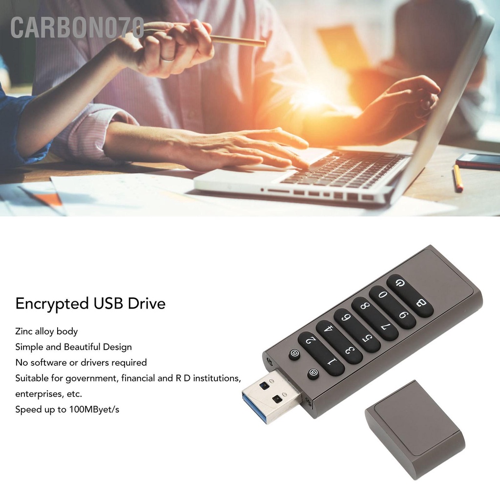 Ổ Đĩa Flash USB mã hóa Nút an toàn 3.1 100MByet / s Tốc độ cao 32GB