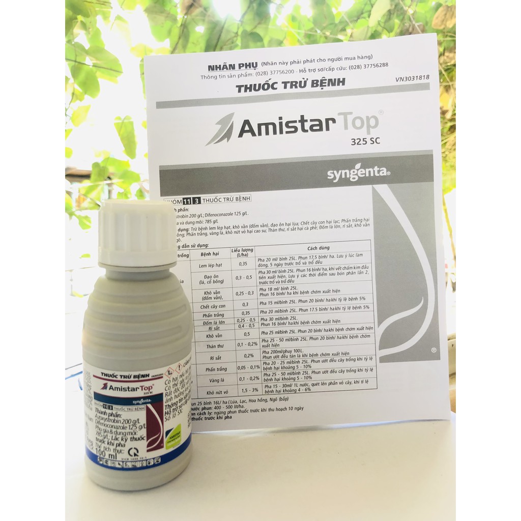 Amistar Top 325SC - Kiểm Soát Bệnh Hại Trên Ruộng Lúa, Ngô Và Một Số Cây Trồng Khác.