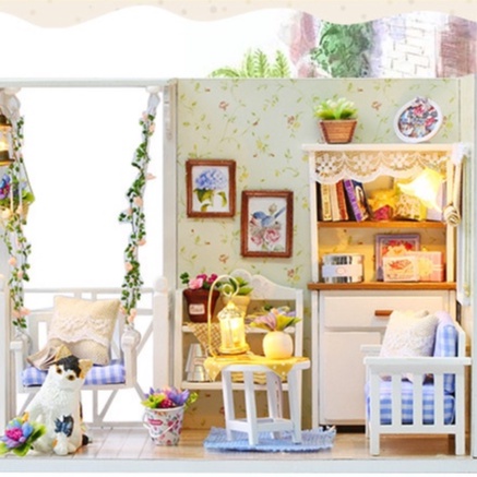 Nhà mô hình tự lắp ráp DIY - Nhật ký Kitten H013