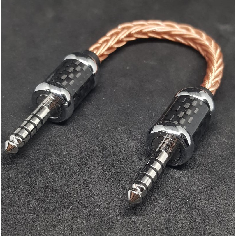 Dây cáp tín hiệu OFC 1.2mm tết 8 -  IC 4.4mm ra 4.4mm balanced mạ Rhodium