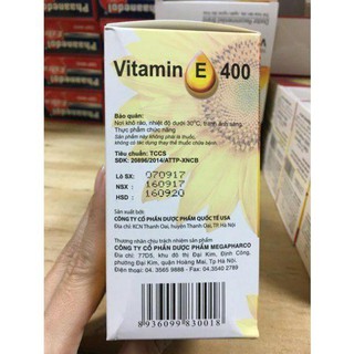 Viên Uống Vitamin E 400