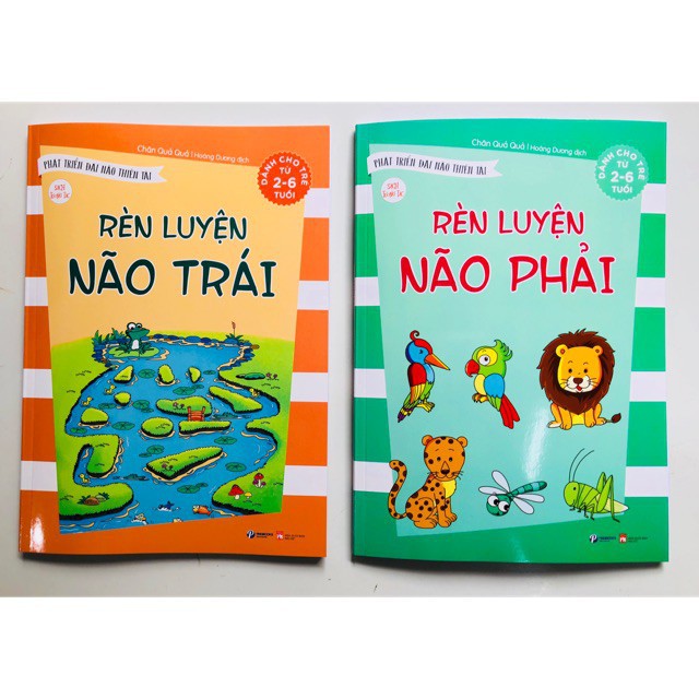 Sách- Combo Bộ Phát Triển Đại Não Thiên Tài: Rèn Luyện Não Phải, Rèn Luyện Não Trái - Vizibook