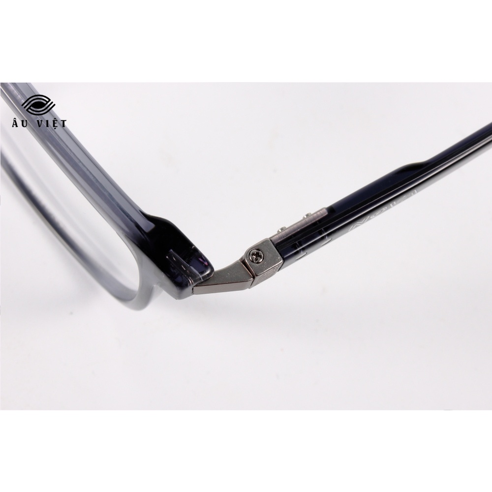 Gọng kính nam nữ nhựa acetate dáng chữ nhật vuông Nova NV-031 màu xám khói Full box