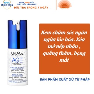 Kem chăm sóc và ngăn ngừa lão hoá da vùng mắt uriage age protect contour des yeux multi-action 15ml