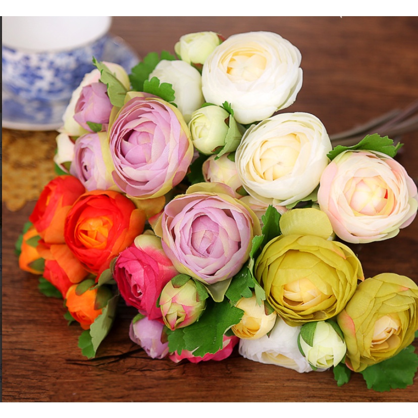 Set 5 bó hoa hồng giả cao cấp dùng để viết tay
