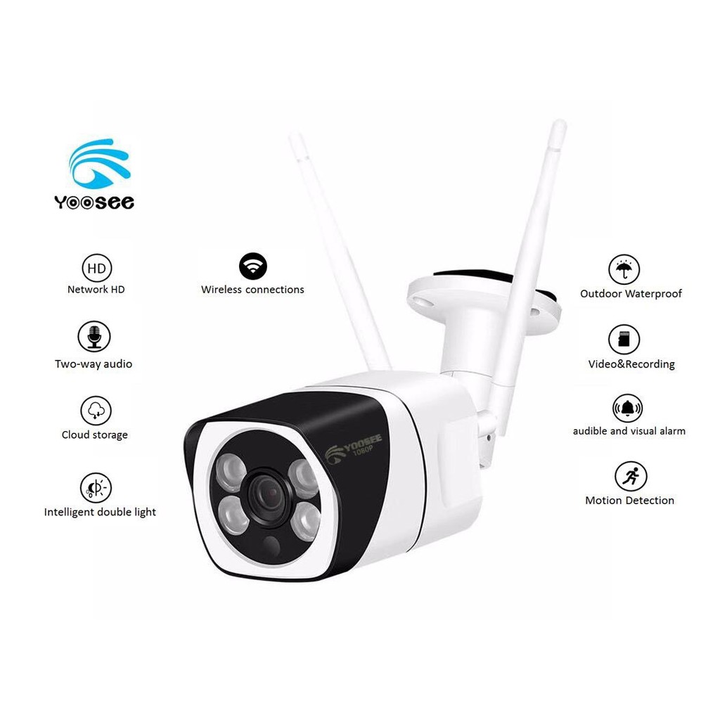 Camera Wifi Yoosee 3.0Mpx 1920 x 1080P - Camera Wifi S10 Chống Nước ,Xem Đêm Có Màu,Vỏ Thép Nguyên Khối , Kèm Thẻ 128GB