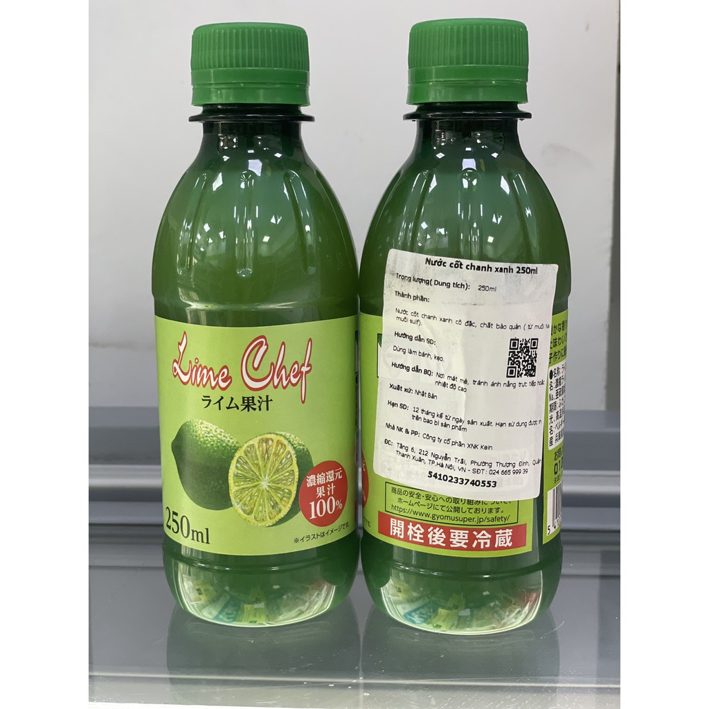 Nước cốt chanh vàng 250ml - Nước cốt chanh xanh 250ml  Nhật Bản