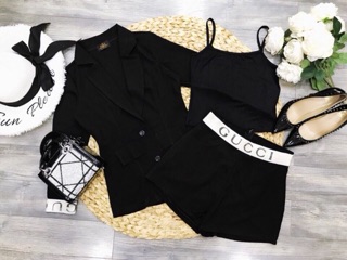 🔜 SET VEST 3 MÓN VIỀN GUCCI ( Ảnh thật của shop 100% ).