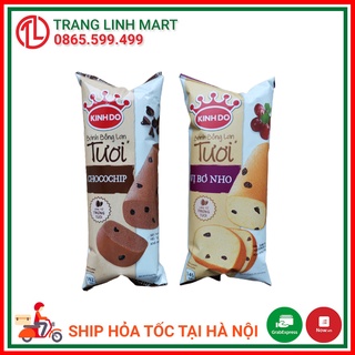 Bánh bông lan tươi Chocochip, nho tươi Kinh Đô gói 38g