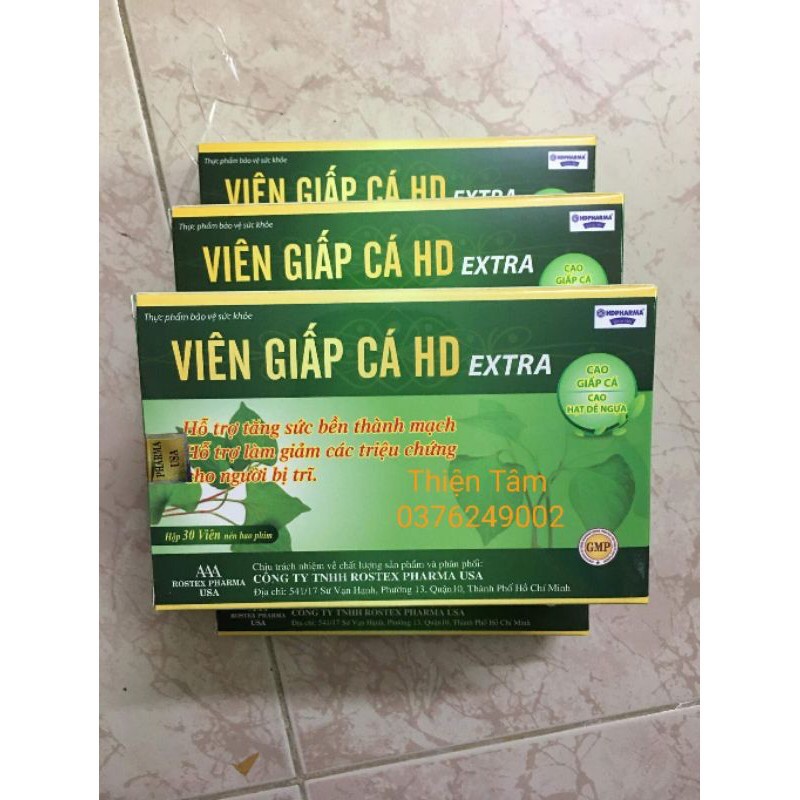 Viên giấp cá Hd extra - Hộp 30 viên