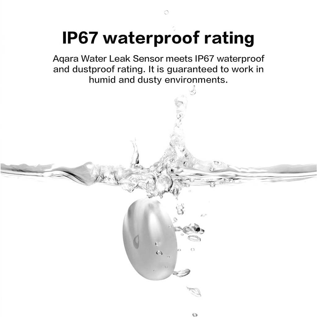 Bộ 4 Cảm biến rò rỉ nước Aqara Water Leak Sensor SJCGQ11LM - Phát hiện tràn, Thông báo lên điện thoại, Cần trang bị Hub