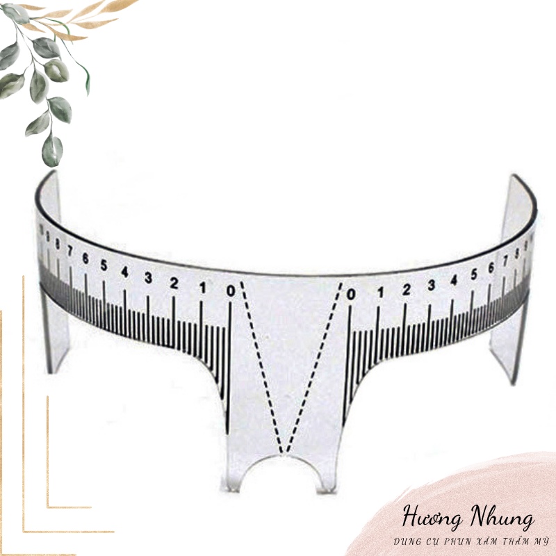 Thước nhựa cong chữ M dùng trong phun xăm, spa