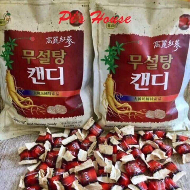 (HCM) Kẹo sâm không đường 500g Hàn Quốc