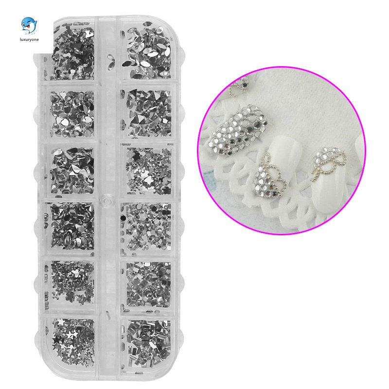 [Hàng Mới Về] Set 1400 Phụ Kiện Trang Trí Móng Tay Nghệ Thuật 3D Diy