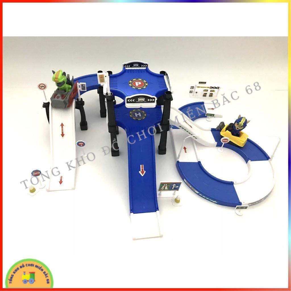 Tháp canh phòng chó cứu hộ Paw Patrol đồ chơi và mô hình lắp ráp cầu trượt bãi đỗ xe Parking Lot TKMB68