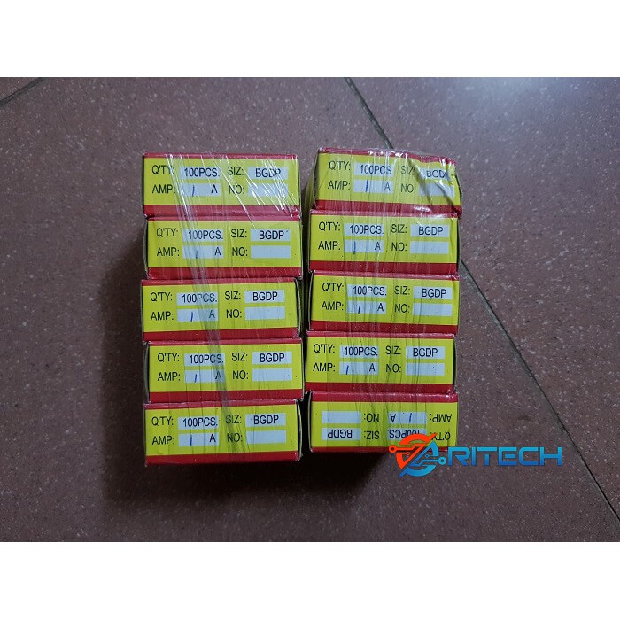 Hộp cầu chì thủy tinh 1A 250V 5x20mm F1AL250VH (100con)