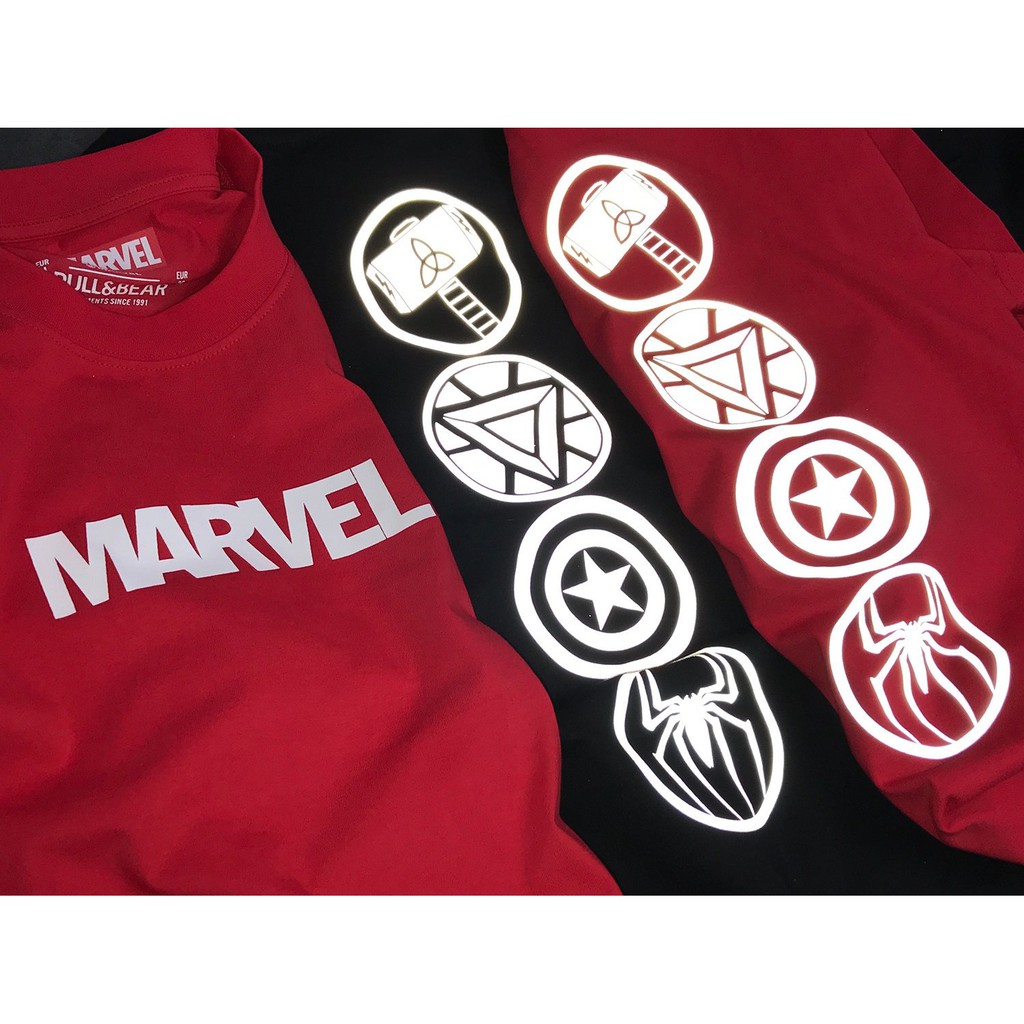 (CÓ VIDEO)Áo thun MARVEL PHẢN QUANG Nam Nữ (có size trẻ em)
