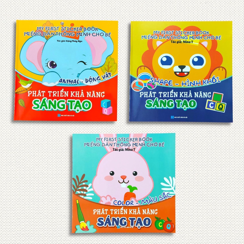 Sách Miếng Dán Thông Minh Cho Bé - My First Sticker Book (Bộ 3 Cuốn)