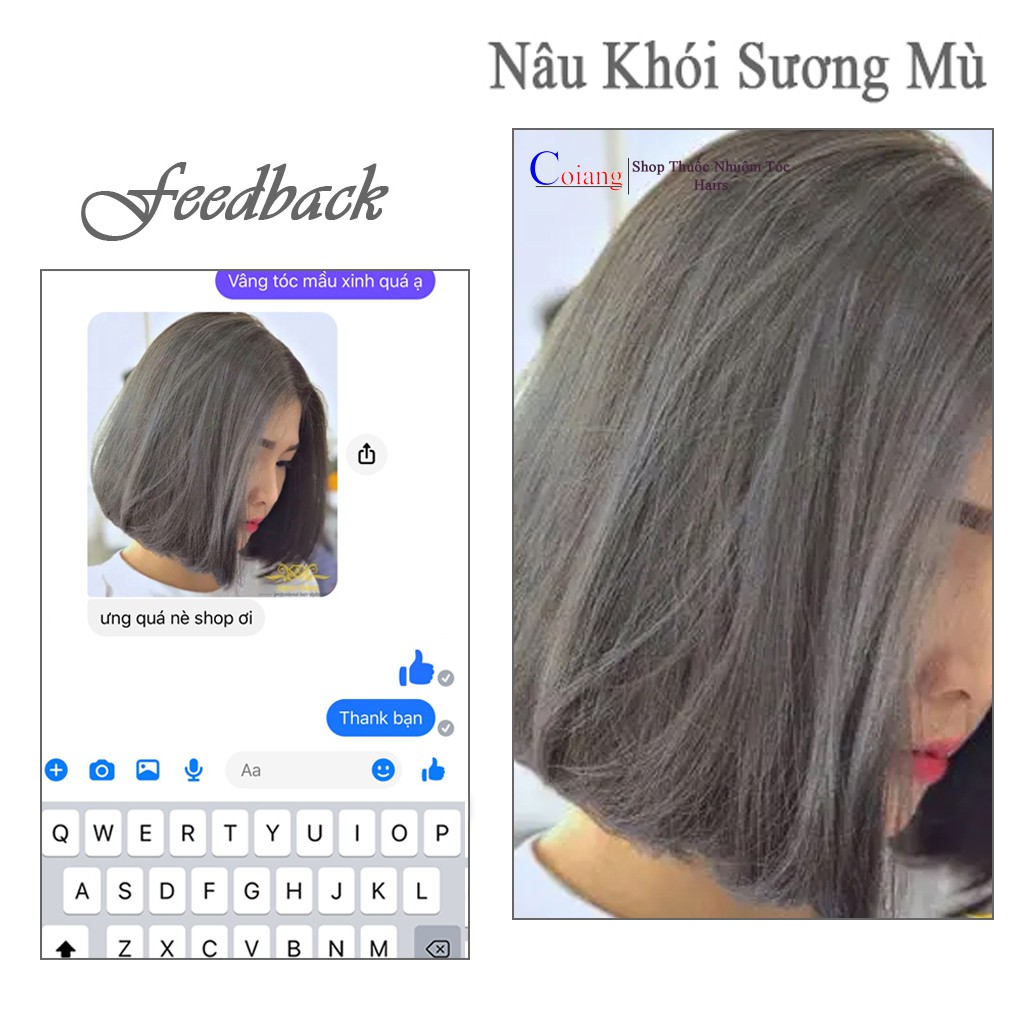 Thuốc nhuộm tóc NÂU LẠNH ÁNH KHÓI không cần thuốc tẩy tóc Chenglovehairs, Chengloveshair