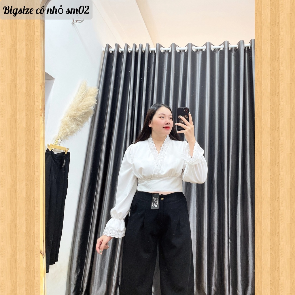 Áo Sơ Mi Kiểu Bigsize Bánh Bèo Tiểu Thư Chất Vải Lụa Lên Phom Cực Dễ Thương MÃ SM02