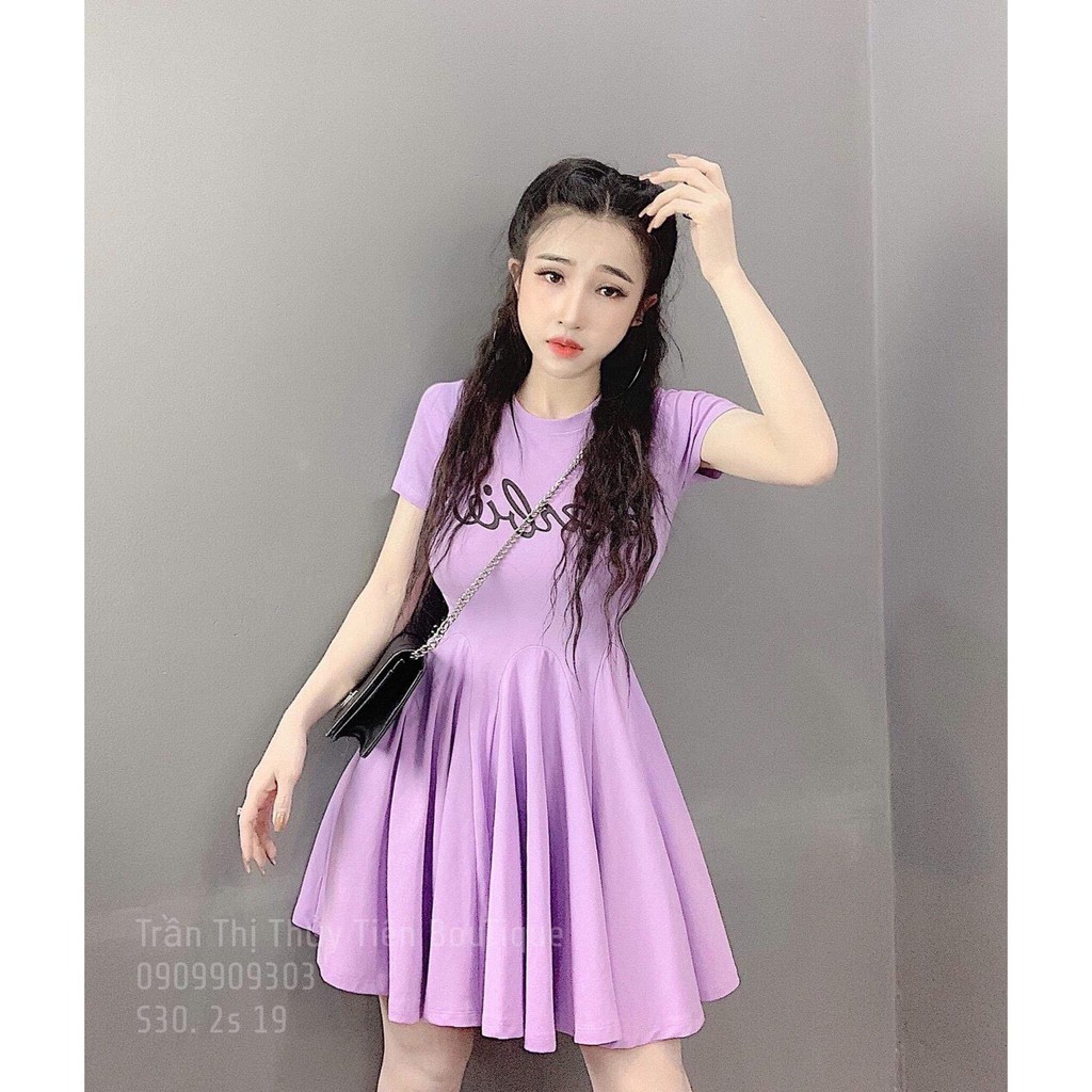 Set váy liền dáng xòe kèm quần cạp chun mã BT13