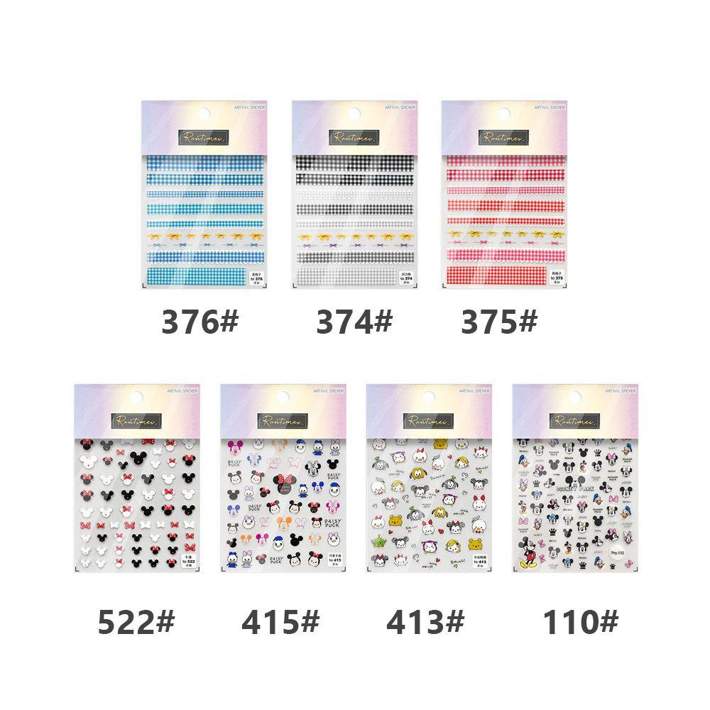 [Hàng mới về] Miếng dán móng tay thủ công nhiều họa tiết dễ thương có keo tự dính cho trẻ em