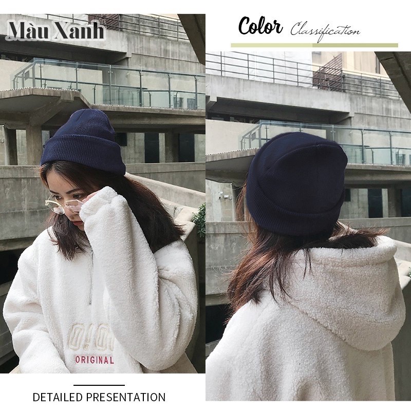 [Sỉ Tận Gốc] Mũ Len Beanie Trơn Dáng Ngắn Đủ Màu Cho Người Lớn, Trẻ Em (Ảnh &amp; video thật) 21cm