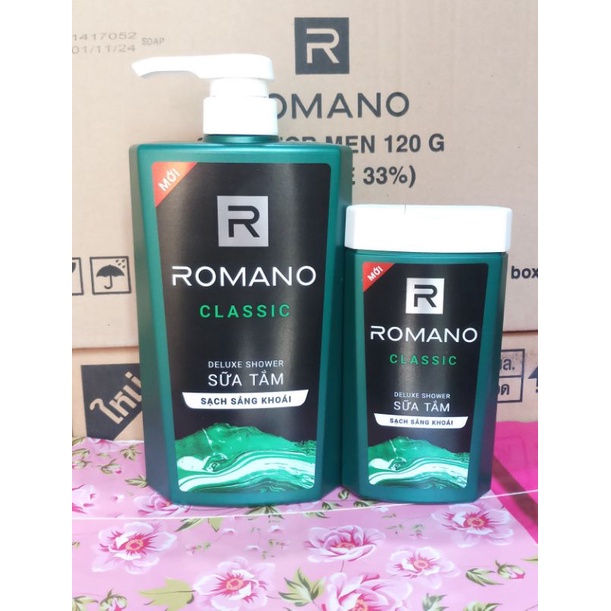 Sữa Tắm Hương Nước Hoa Romano 650ml/ 380ml / 180ml dành cho nam