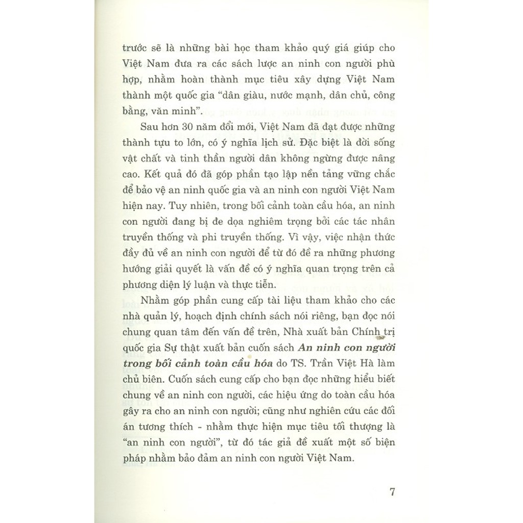 Sách - An Ninh Con Người Trong Bối Cảnh Toàn Cầu Hóa | BigBuy360 - bigbuy360.vn