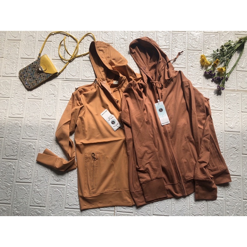 Áo khoác chống nắng nữ có mũ- vải thun lạnh cao cấp- nhiều màu đẹp, size lớn cho các chị trung niên