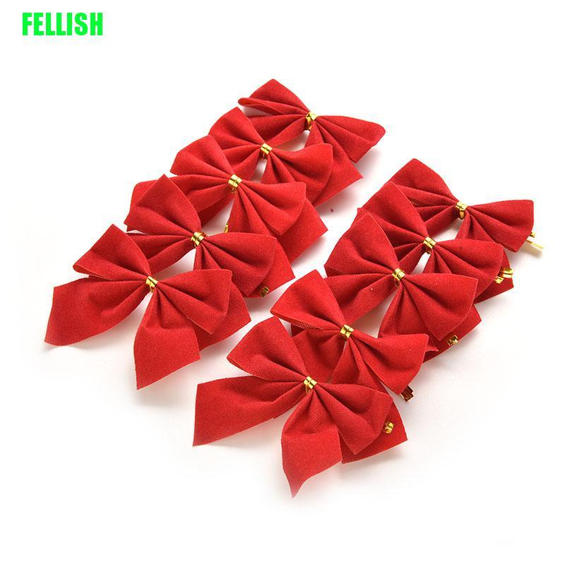 Bộ 12 nơ trang trí cây thông giáng sinh mới