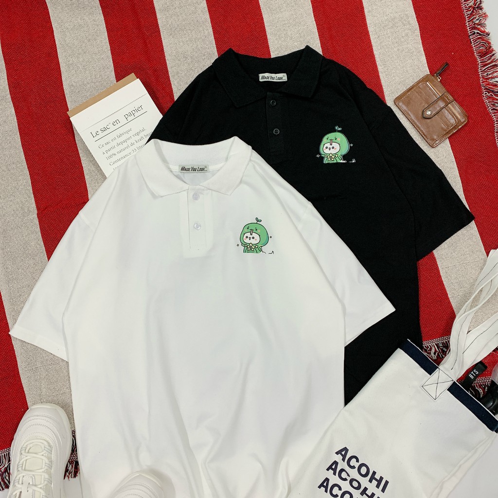 Polo Áo thun Tay Lỡ Form Rộng in KHỦNG LONG ulzzang freesize UNISEX
