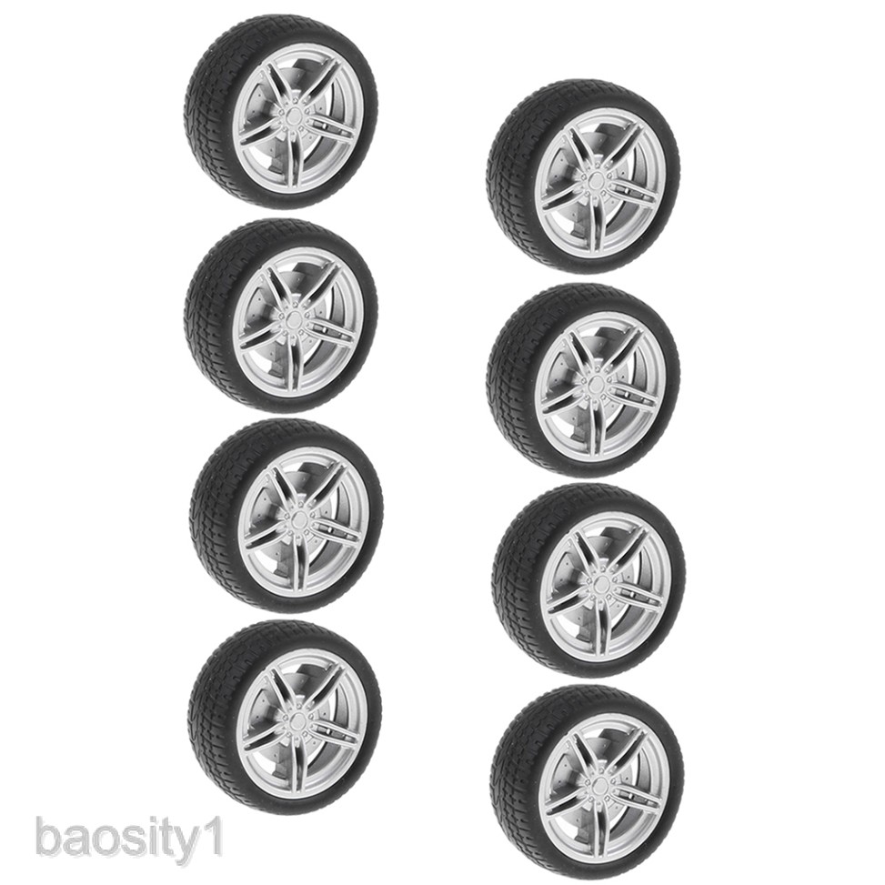 Set vành bánh xe 5 căm + lốp cao su 30mm cho xe đua RC