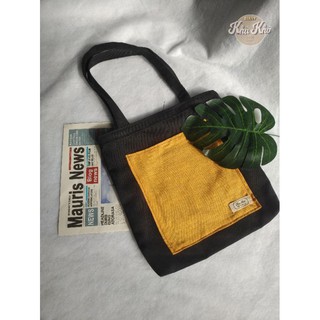 TÚI TOTE HANDMADE TRƠN NỀN ĐEN - ảnh tự chụp