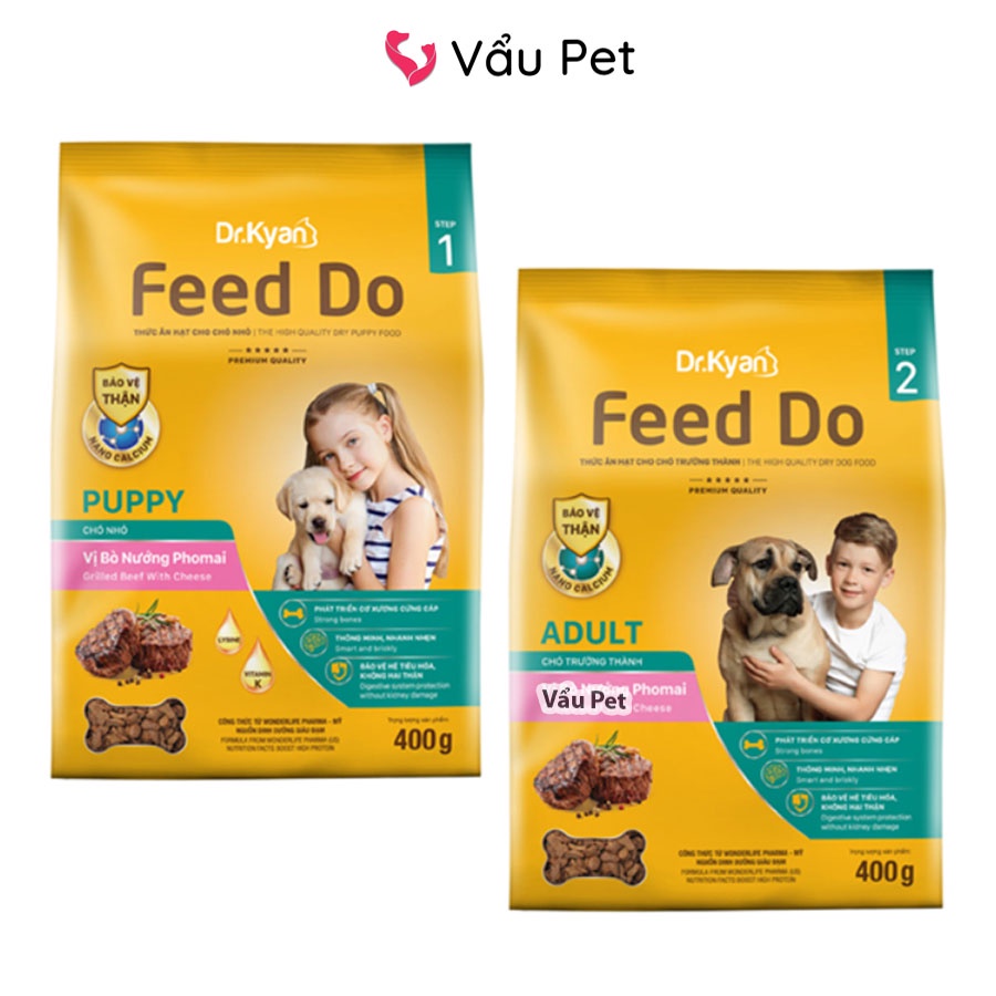 Hạt cho chó Dr Kyan Feed Do vị bò nướng phô mai 400g - Thức ăn hạt cho chó con, chó lớn Vẩu Pet Shop