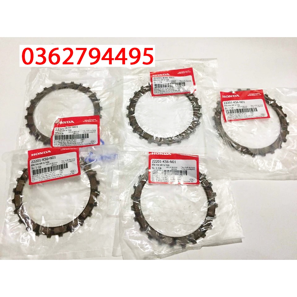 Bộ 5 lá côn  xe Winner v1/ Winner X/ Winner V3 zin chính hãng Honda