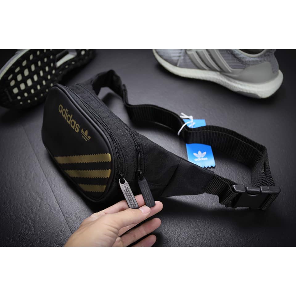 💥 [NGHIỆN TÚI GIÁ GỐC + KÈM VIDEO SP] Túi bao tử / Đeo chéo Originals Adidas BumBag Glod Black - DX5086 / HÀNG CÓ SẴN