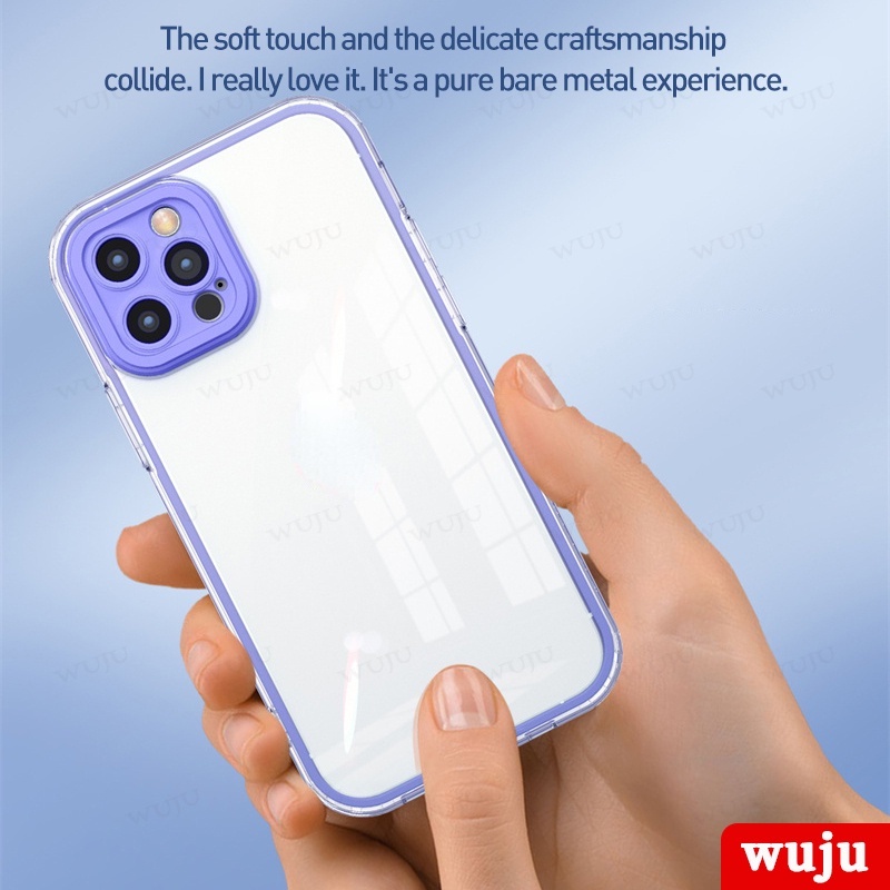 Ốp Điện Thoại TPU Mềm Trong Suốt Chống Sốc 3 Trong 1 Cho iPhone 13 12 11 Pro Max XR X XS Max 7 8 Plus