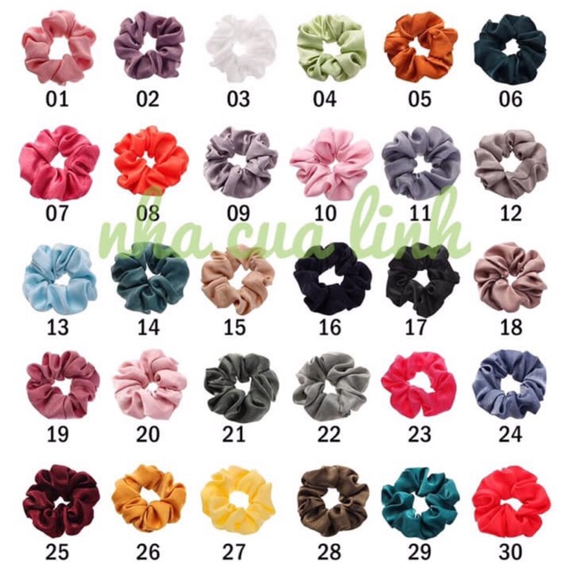 Bảng màu Scrunchie Voan