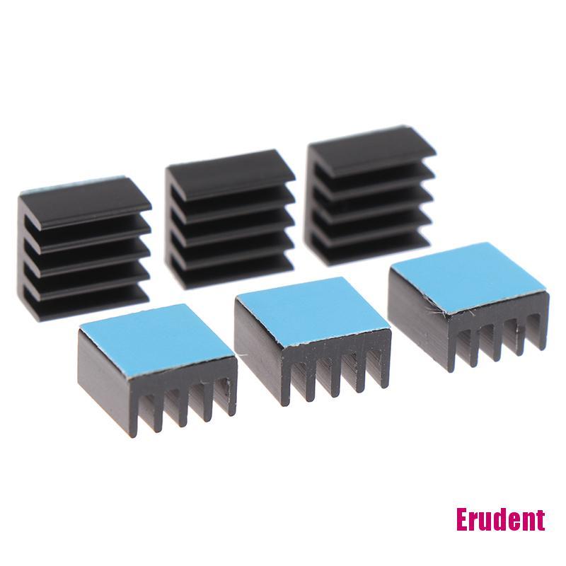 Set 10 Quạt Tản Nhiệt Nhôm 8.8x8.8x5mm Kèm Băng Keo Dán